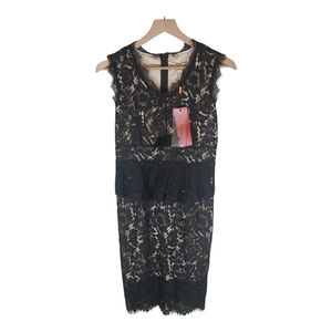 NWT Metisu Womens Dress Black Size Small New With Tags Sheer w/‎ lining Holidays